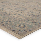 Featuring Tierzah Merey Hand-Knotted Rug by Jaipur Living at Amethyst Home. The vintage-inspired Tierzah Merey Area Rug features an antiqued wash and intricate traditional designs. The Merey wool rug boasts a Persian knot construction and tonal gray and soft beige palette that complements any style. This artisan-made rug features fringe trimmed details fo.  Amethyst Home provides interior design, new home construction design consulting, vintage area rugs, and lighting in the Des Moines metro area.