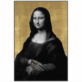 Featuring Mona Framed Art by Leftbank Art at Amethyst Home. This Mona Framed Art is an Amethyst fave. The gilded gold finish brings a fun pop of life to any living room, entry way or office. 
Product Type: GicléeFinish: Gild GoldSize: 30"w x 45"h
  Framed as shown.  Amethyst Home provides interior design, new home construction design consulting, vintage area rugs, and lighting in the Portland metro area.