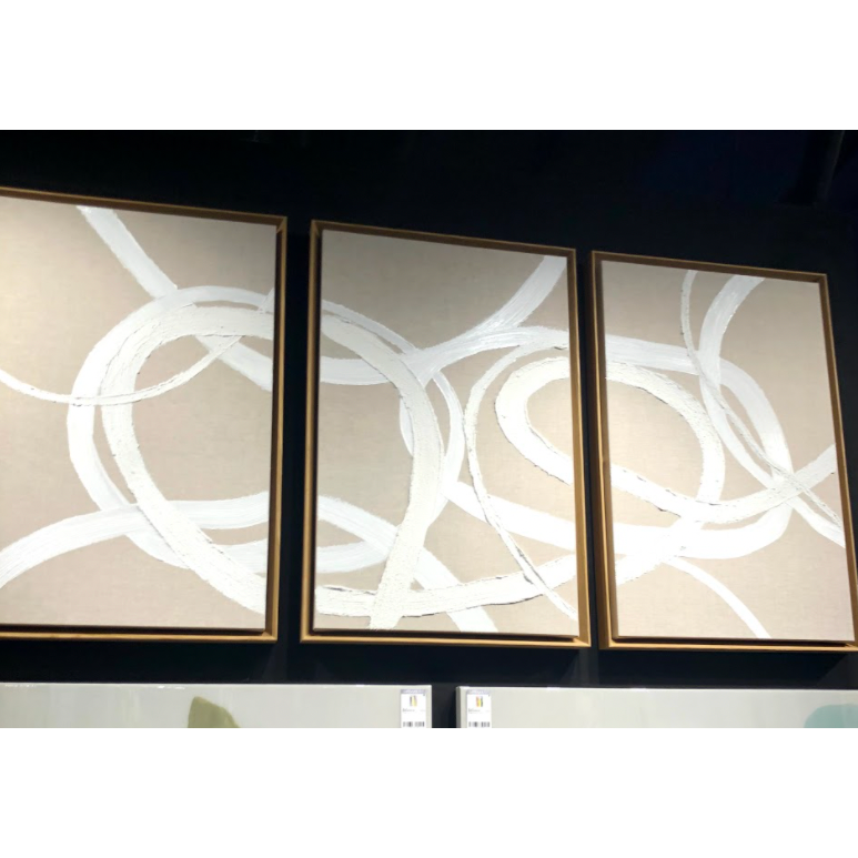 Featuring Trace of Rings I Art by Leftbank Art at Amethyst Home. Hand painted on linen, this Trace of Rings I Art features a gorgeous textured abstract design. Complete the look with Trace of Rings II and III to elevate any bedroom, living room, or other area! 
Due to the nature of this 100% hand painted product, the image may vary.
Artist: Beverly Fuller Pro.  Amethyst Home provides interior design, new home construction design consulting, vintage area rugs, and lighting in the Austin metro area.