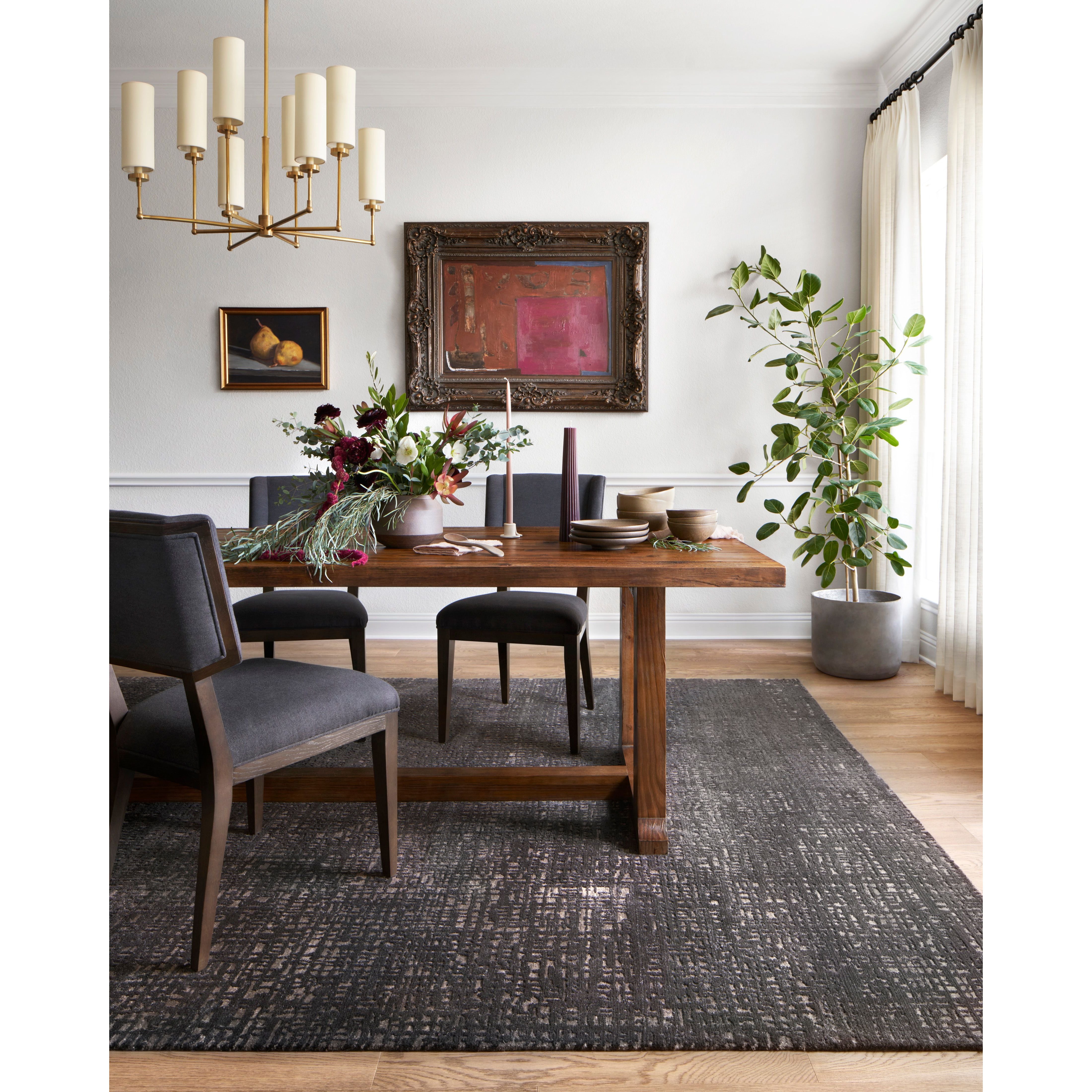 Featuring Atlas Black / Bark Hand-Knotted Rug by Loloi at Amethyst Home. The Atlas Black / Bark Area Rug showcases striking contemporary patterns with a sophisticated color palette. Bold yet approachable, Atlas' muted linear designs create a sense of refined movement.
Hand KnottedWool | NylonATL-05 Black / Bark 
Clean spills immediately by blotting with .  Amethyst Home provides interior design, new home construction design consulting, vintage area rugs, and lighting in the Kansas City metro area.