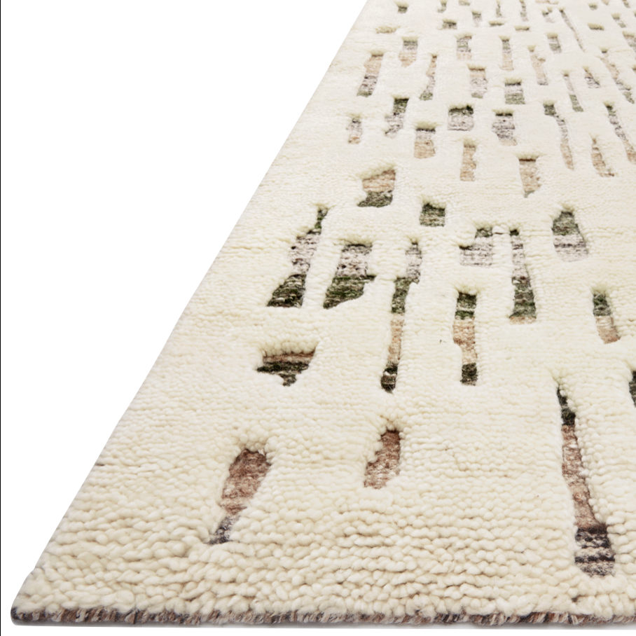 Featuring Bennett Ivory / Forest Hand-Knotted Rug by Loloi at Amethyst Home. Dimensional yet soft, the Bennett Ivory / Forest Area Rug is hand-knotted of wool, viscose and polyester in India. Featuring a new carve like high-low pile, Bennett has an ivory base with abstract tonal designs. Plus, it's plush underfoot-- a great choice for your office, bedroom, or .  Amethyst Home provides interior design, new home construction design consulting, vintage area rugs, and lighting in the Miami metro area.