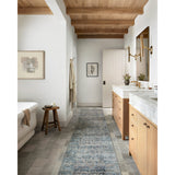 Featuring Billie Amber Lewis x Loloi Denim / Blush Rug by Loloi at Amethyst Home. Touting richly saturated colors and a distressed pattern, the Billie Collection captures the look of a well-worn antique rug at a remarkable value. Reminiscent of one-of-a-kind rugs, this Amber Lewis x Loloi collection features random variations in color that render no two piece.  Amethyst Home provides interior design, new home construction design consulting, vintage area rugs, and lighting in the Dallas metro area.