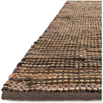 Featuring Leather & Jute Rug by Loloi at Amethyst Home. Give your room an all natural feel with the Edge ED-01 Brown Area Rug. These earthy rugs are hand woven in India of alternating strips of leather, jute, and cotton for a unique tactile feel that your feet will love. Available in four neutral colors, ensuring a seamless addition to any decor.
Hand Woven.  Amethyst Home provides interior design, new home construction design consulting, vintage area rugs, and lighting in the Portland metro area.