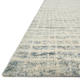 Featuring Giana Spa Rug by Loloi at Amethyst Home. Inspired by textural watercolors, the Giana Spa Area Rug combines a relaxed grid with soft variations of cream and blue for an effortless and sophisticated look. Each area rug is hooked of 100% wool by artisans for a beautiful textural layer to your home. The soft textures of this area rug bring warmth and.  Amethyst Home provides interior design, new home construction design consulting, vintage area rugs, and lighting in the Charlotte metro area.