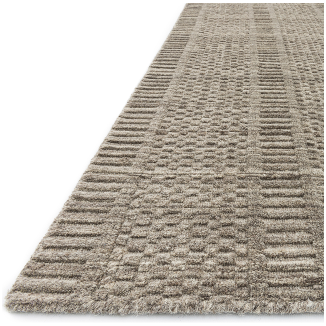 Featuring Hadley Stone Rug by Loloi at Amethyst Home. Natural beauty is expressed in an understated fashion with the Hadley Collection, an eco-friendly collection of 100% undyed wool. Loom knotted in India, Hadley features an intriguing cut pile and loop combination which adds distinctive texture to these handsome and durable designs. Also, the muted colors fi.  Amethyst Home provides interior design, new home construction design consulting, vintage area rugs, and lighting in the Miami metro area.