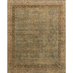 Featuring Heirloom Aqua / Terracotta Hand-Knotted Rug by Loloi at Amethyst Home. Bring a touch of antiqued beauty into your home with this Heirloom Aqua / Terracotta Area Rug from Loloi. This wool and cotton collection tastefully honor the art of hand knotted rugs from India. Heirloom evokes a sense of unique sophistication with its traditional Serapi rug colo.  Amethyst Home provides interior design, new home construction design consulting, vintage area rugs, and lighting in the Miami metro area.