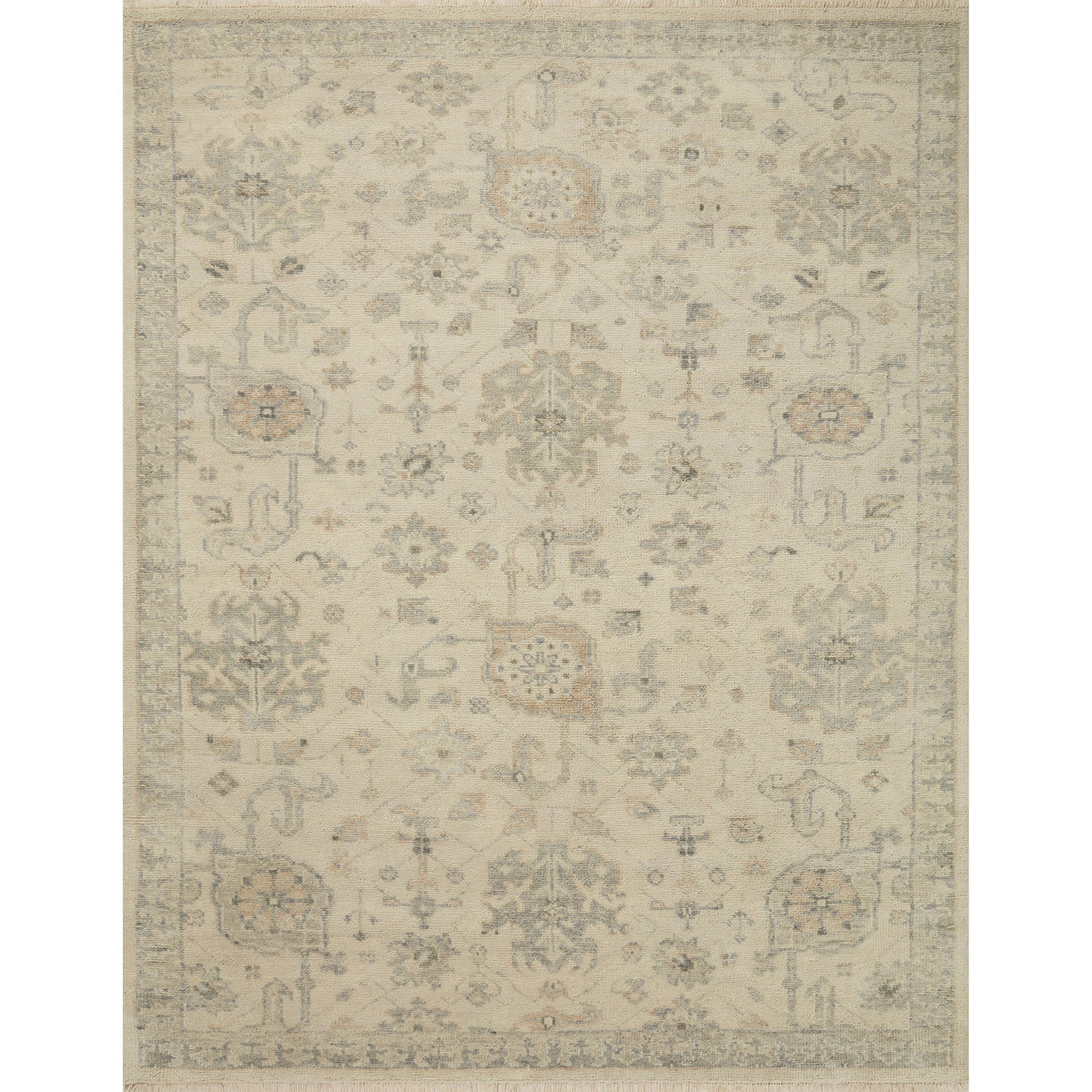 Tapis noué à la main Helena beige/pierre