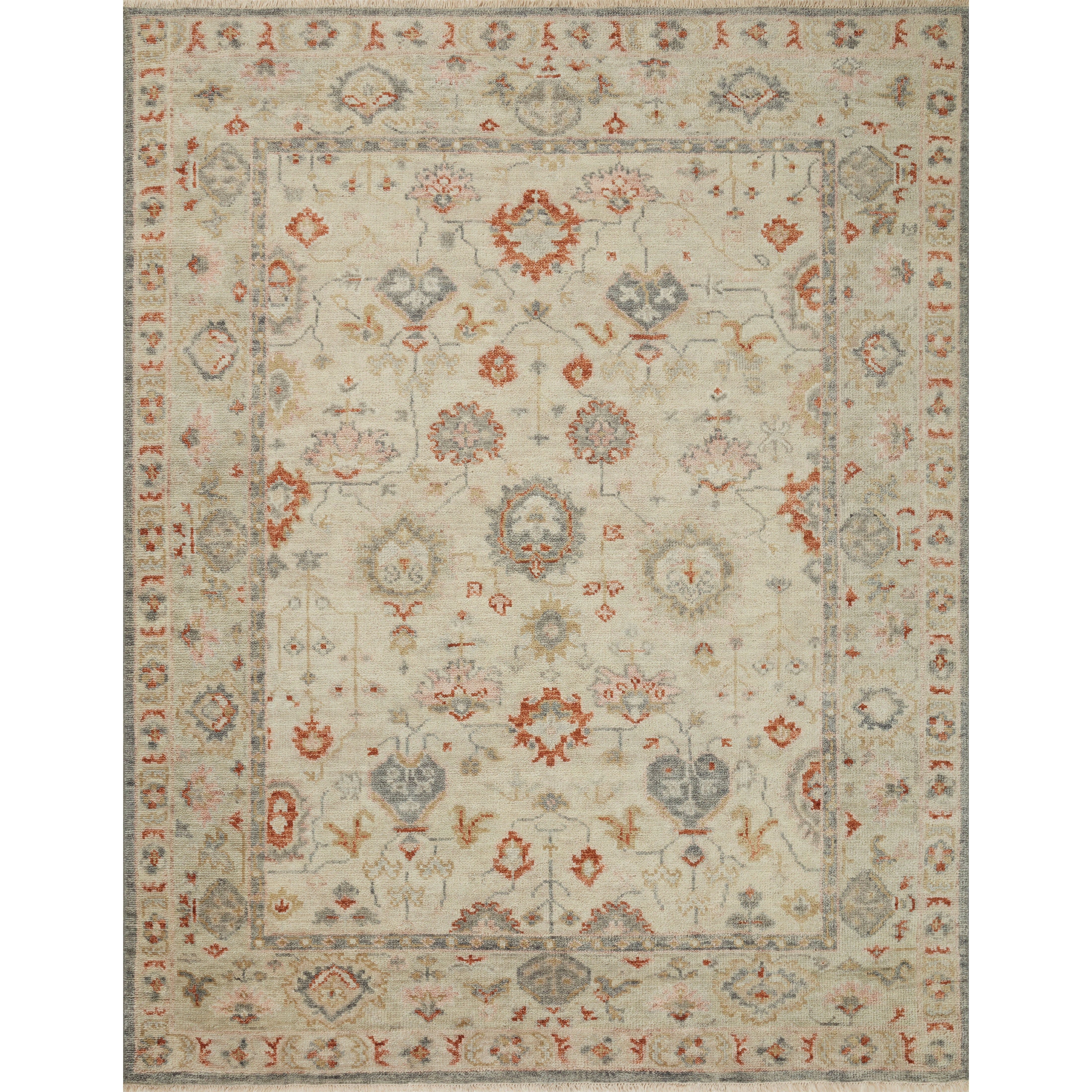 Featuring Helena Beige / Rust Hand-Knotted Rug by Loloi at Amethyst Home. The Helena Beige / Rust Area Rug from Loloi is hand-knotted, refined, yet versatile for any home. The Helena rug combines weathered tones and worldly patterns for a beautiful grounding element in any room.
This rug features:- Beautiful vintage look and patina- Soft and cozy pile- E.  Amethyst Home provides interior design, new home construction design consulting, vintage area rugs, and lighting in the Los Angeles metro area.