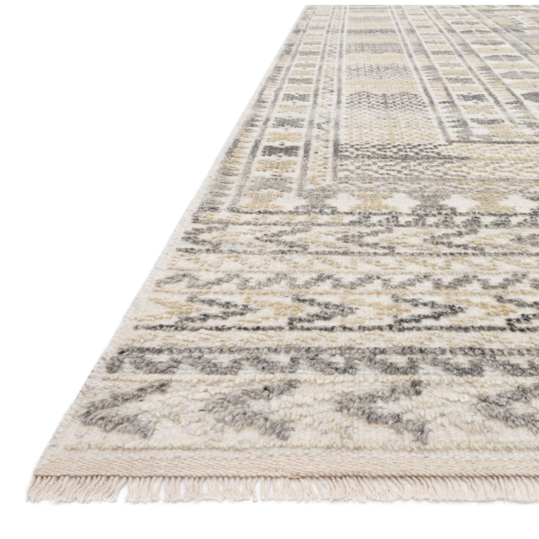 Featuring Idris Ivory/Taupe Hand-Knotted Rug by Loloi at Amethyst Home. The Idris Ivory/Taupe area rug from Loloi is meticulously hand-knotted of viscose and wool. You will love this rug because the rug is:
Perfect for entryways, living rooms, and bedrooms
Easy to clean and maintain
Gorgeous with the intricate pattern and patina
Warms up any room with the hig.  Amethyst Home provides interior design, new home construction design consulting, vintage area rugs, and lighting in the Tampa metro area.