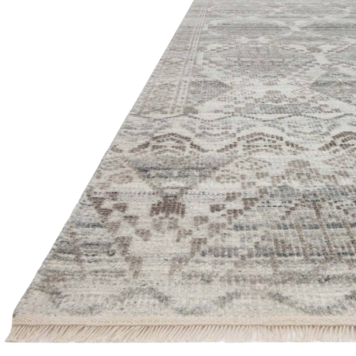 Featuring Idris Stone Hand-Knotted Rug by Loloi at Amethyst Home. The Idris Stone area rug from Loloi is meticulously hand-knotted of viscose and wool. You will love this rug because the rug is:
Perfect for entryways, living rooms, and bedrooms
Easy to clean and maintain
Gorgeous with the intricate pattern and patina
Warms up any room with the high / .  Amethyst Home provides interior design, new home construction design consulting, vintage area rugs, and lighting in the Winter Garden metro area.