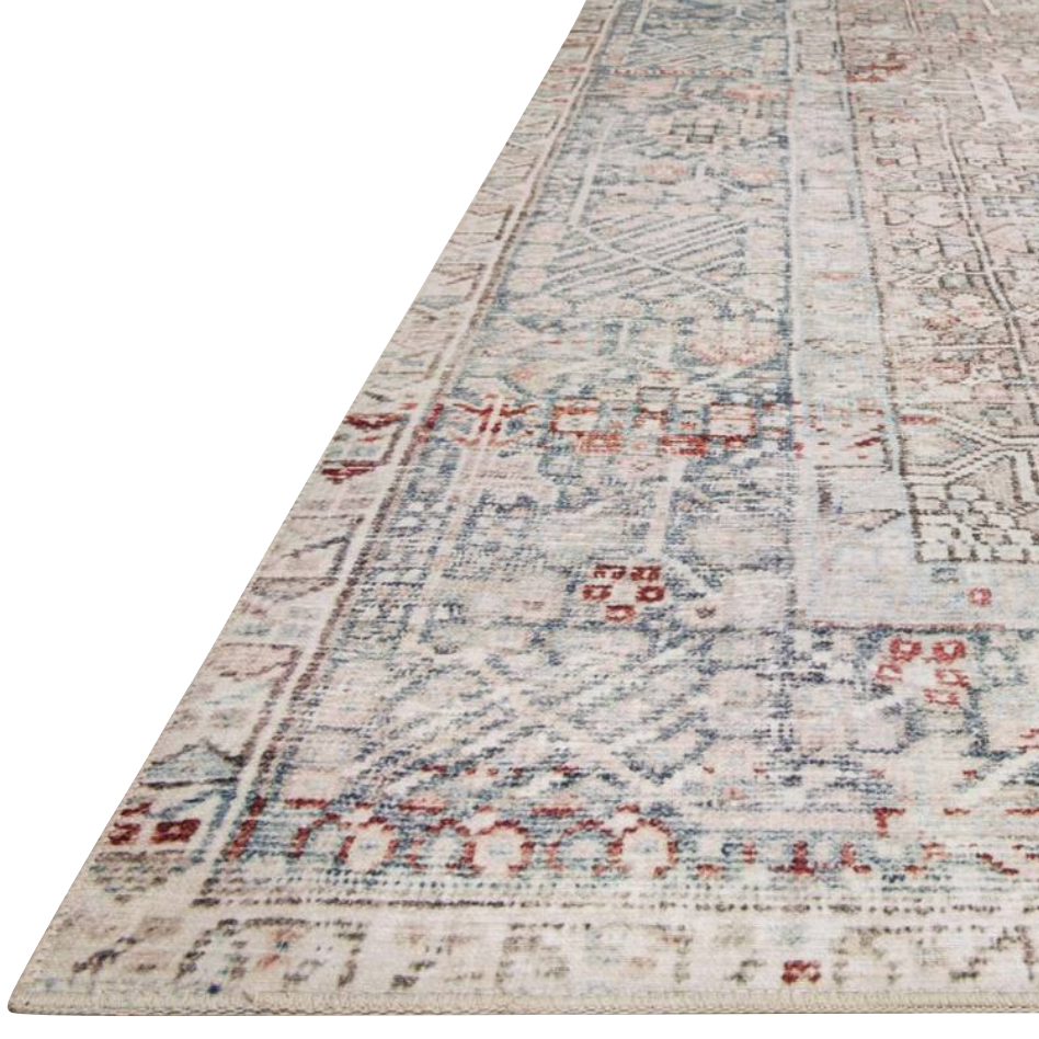 Featuring Jules Chris Loves Julia x Loloi Natural / Ocean Rug by Loloi at Amethyst Home. The Jules Chris Loves Julia x Loloi Natural / Ocean rug is durable, low pile, and soft underfoot for a cozy addition for your home. Inspired by classic vintage rugs, this is a product of collaboration between Chris Loves Julia x Loloi.>
The rug features:- Beautiful .  Amethyst Home provides interior design, new home construction design consulting, vintage area rugs, and lighting in the Laguna Beach metro area.