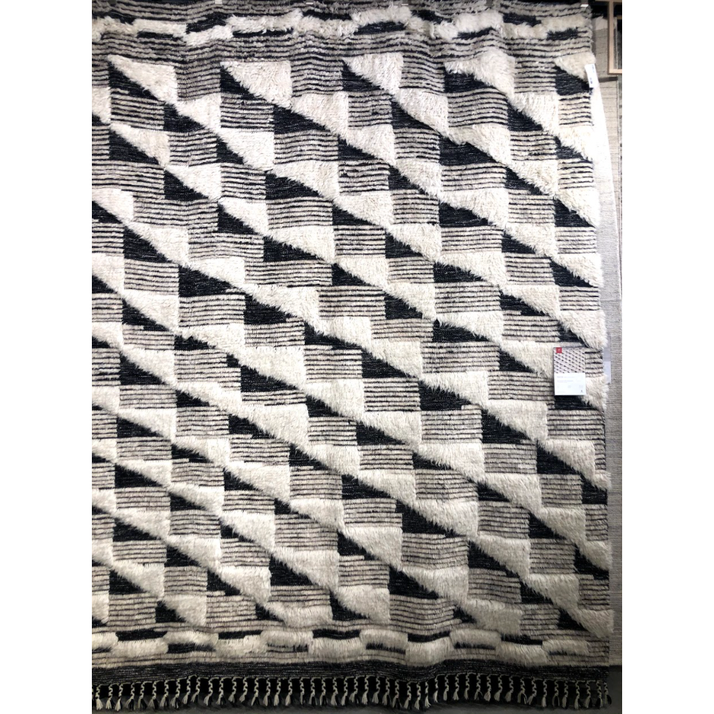 Featuring Khalid Natural/Black Hand-Knotted Rug by Loloi at Amethyst Home. A nod to timeless Moroccan style, the Khalid Collection is hand-knotted in India by skilled artisans. The soft pile features 100% natural, undyed wool, lending slight variations in tones that make each piece it's own. Plus, each rug is finished with a thoughtfully designed fringe.
H.  Amethyst Home provides interior design, new home construction design consulting, vintage area rugs, and lighting in the Park City metro area.