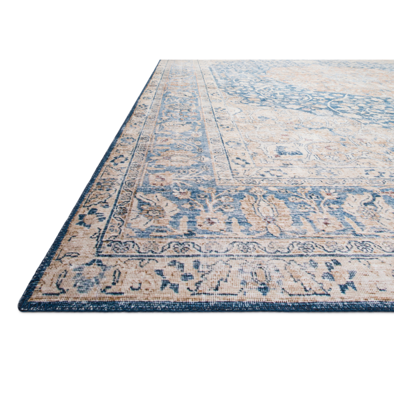 Featuring Layla Blue/Tangerine Rug by Loloi at Amethyst Home. The Layla Collection is traditional and timeless, with a beautiful lived-in design that captures the spirit of an old-world rug. This traditional power-loomed rug is crafted of 100% polyester with a classic and sophisticated color palette and subtle patina.
Power Loomed100% PolyesterLAY-07 Blue/T.  Amethyst Home provides interior design, new home construction design consulting, vintage area rugs, and lighting in the Seattle metro area.