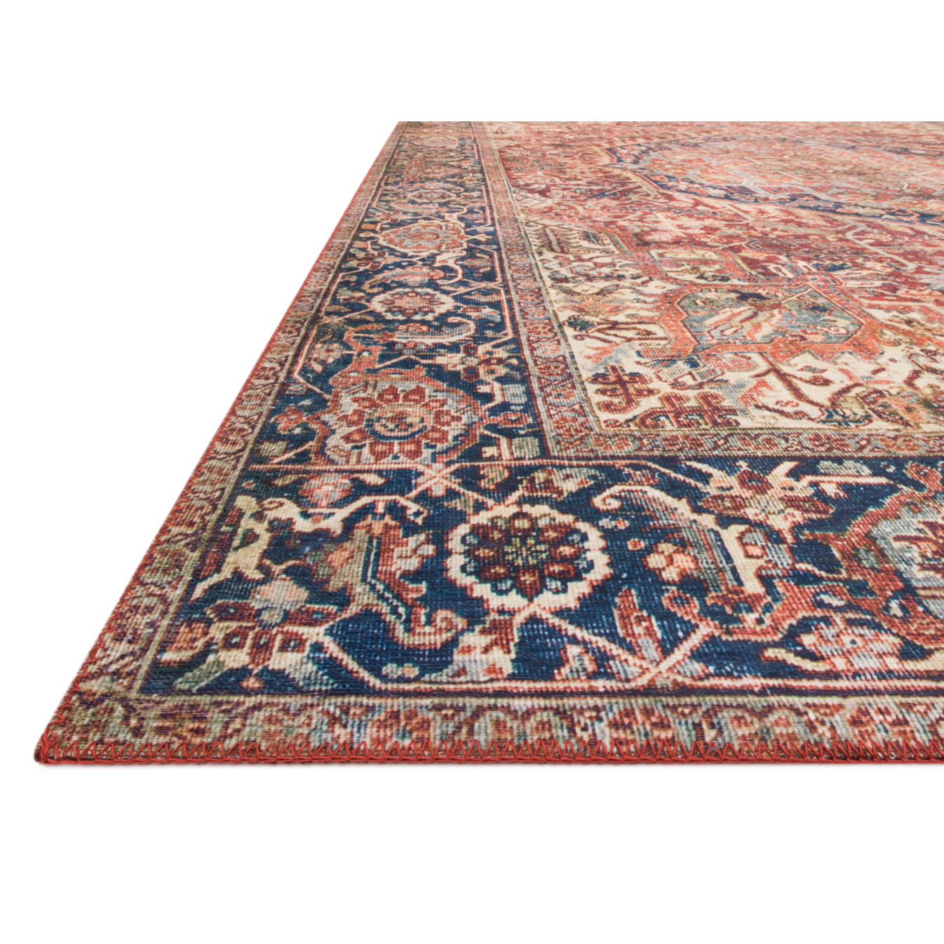 Featuring Layla Red/Navy Rug by Loloi at Amethyst Home. The Layla rug collection from Loloi is traditional and timeless, with a beautiful lived-in design that captures the spirit of an old-world rug. This traditional power-loomed rug is crafted of 100% polyester with a classic and sophisticated color palette and subtle patina.
Power Loomed100% PolyesterLAY-0.  Amethyst Home provides interior design, new home construction design consulting, vintage area rugs, and lighting in the Austin metro area.