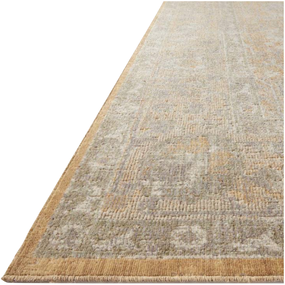 Featuring Rosemarie Chris Loves Julia x Loloi Gold / Sand ROE-01 Rug by Loloi at Amethyst Home. The Rosemarie Chris Loves Julia x Loloi Gold / Sand rug is highly durable, bold, never sheds, and soft underfoot for a cozy addition for your home. Inspired by classic vintage and antique rugs, this is a vibrant, yet classic product of collaboration between Chr.  Amethyst Home provides interior design, new home construction design consulting, vintage area rugs, and lighting in the Alpharetta metro area.