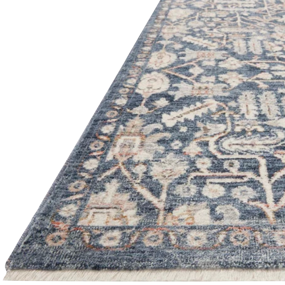 Featuring Zuma Amber Lewis x Loloi Blue / Ivory Rug by Loloi at Amethyst Home. Stain-resistant, fade-resistant, and long-lasting, the Zuma Collection for Amber Lewis x Loloi features a soft pile in a serene grey, blue and ivory palette. Zuma also carries the Okeo-Tex® label, ensuring the rug's materials do not contain harmful substances.
Power Loomed100% Poly.  Amethyst Home provides interior design, new home construction design consulting, vintage area rugs, and lighting in the Austin metro area.