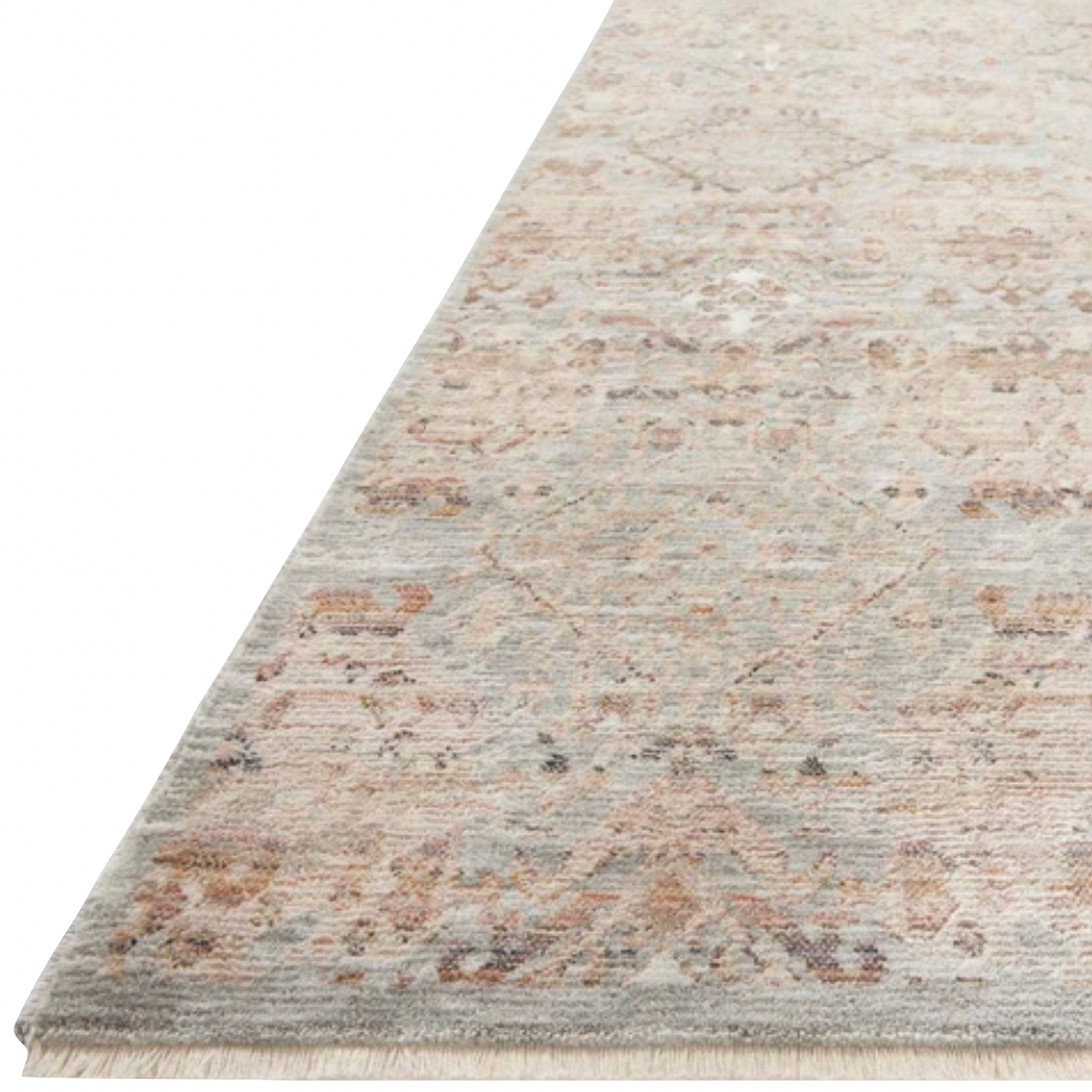 Featuring Zuma Amber Lewis x Loloi Silver / Multi Rug by Loloi at Amethyst Home. Stain-resistant, fade-resistant, and long-lasting, the Zuma Collection for Amber Lewis x Loloi features a soft pile in a serene grey, blue and ivory palette. Zuma also carries the Okeo-Tex® label, ensuring the rug's materials do not contain harmful substances.
Power Loomed100% Po.  Amethyst Home provides interior design, new home construction design consulting, vintage area rugs, and lighting in the Boston metro area.