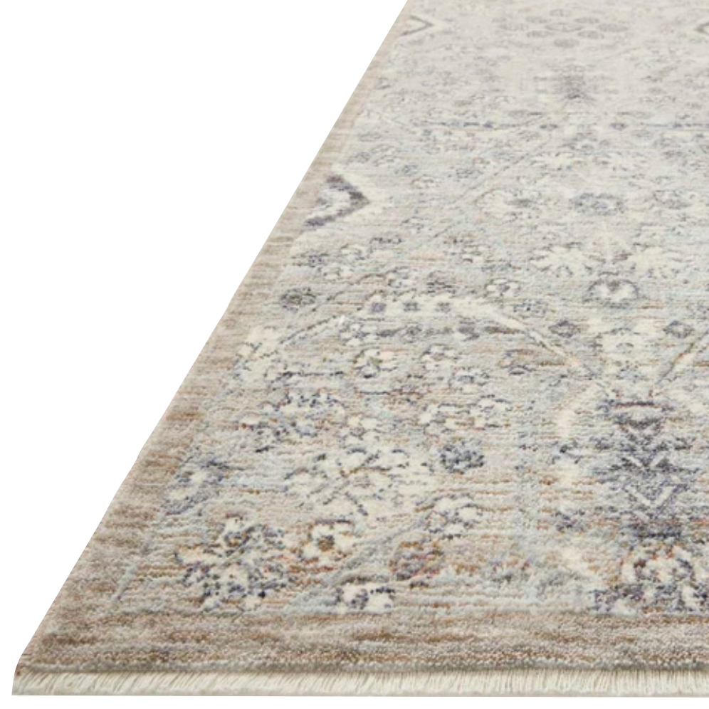 Featuring Zuma Amber Lewis x Loloi Silver / Sky Rug by Loloi at Amethyst Home. Stain-resistant, fade-resistant, and long-lasting, the Zuma Collection for Amber Lewis x Loloi features a soft pile in a serene grey, blue and ivory palette. Zuma also carries the Okeo-Tex® label, ensuring the rug's materials do not contain harmful substances.
Power Loomed100% Po.  Amethyst Home provides interior design, new home construction design consulting, vintage area rugs, and lighting in the Monterey metro area.