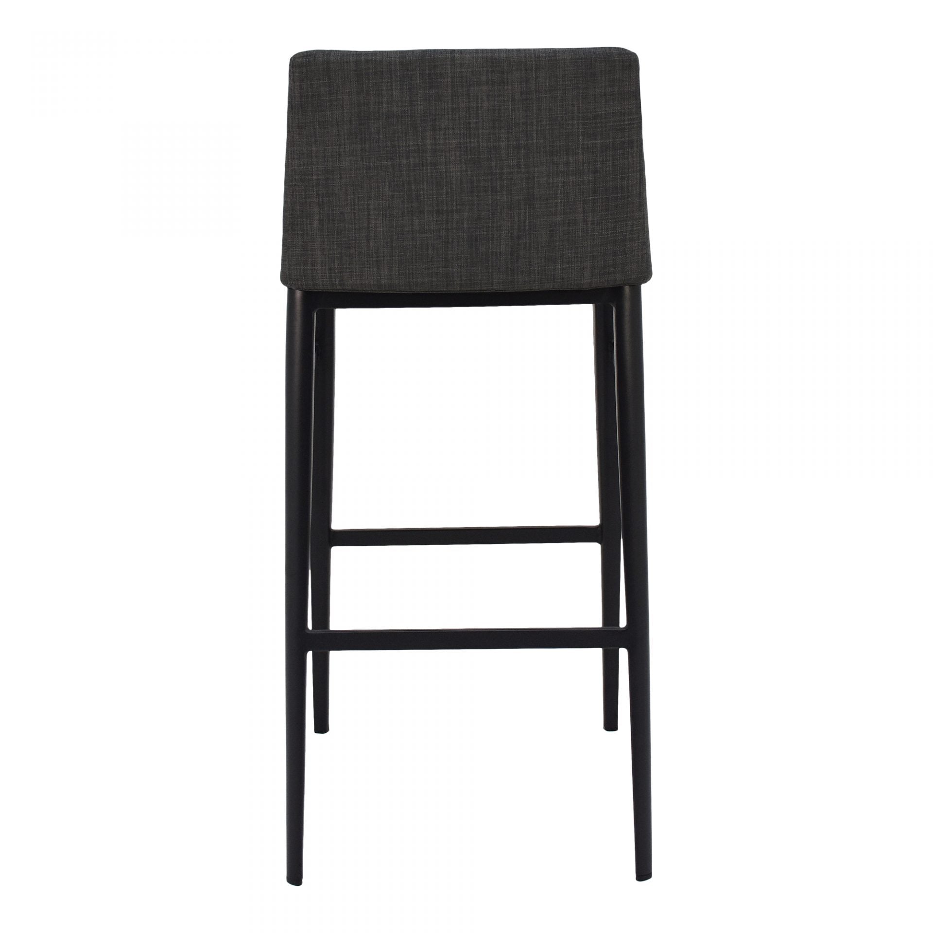 The low-backed profile of the Baron Counter + Bar Stool - Charcoal gives a stylish and compact aesthetic. The charcoal-grey mix upholstery adds texture and sophistication to your dining or kitchen space.