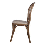 With its classy yet laid back look, the brown Rivalto Dining Chair is designed for a bohemian or mid-century modern home. Its organic design is made from genuine rattan and solid elm wood for a lifelong construction.  Size: 17.7"W x 16.5"D x 37"H"