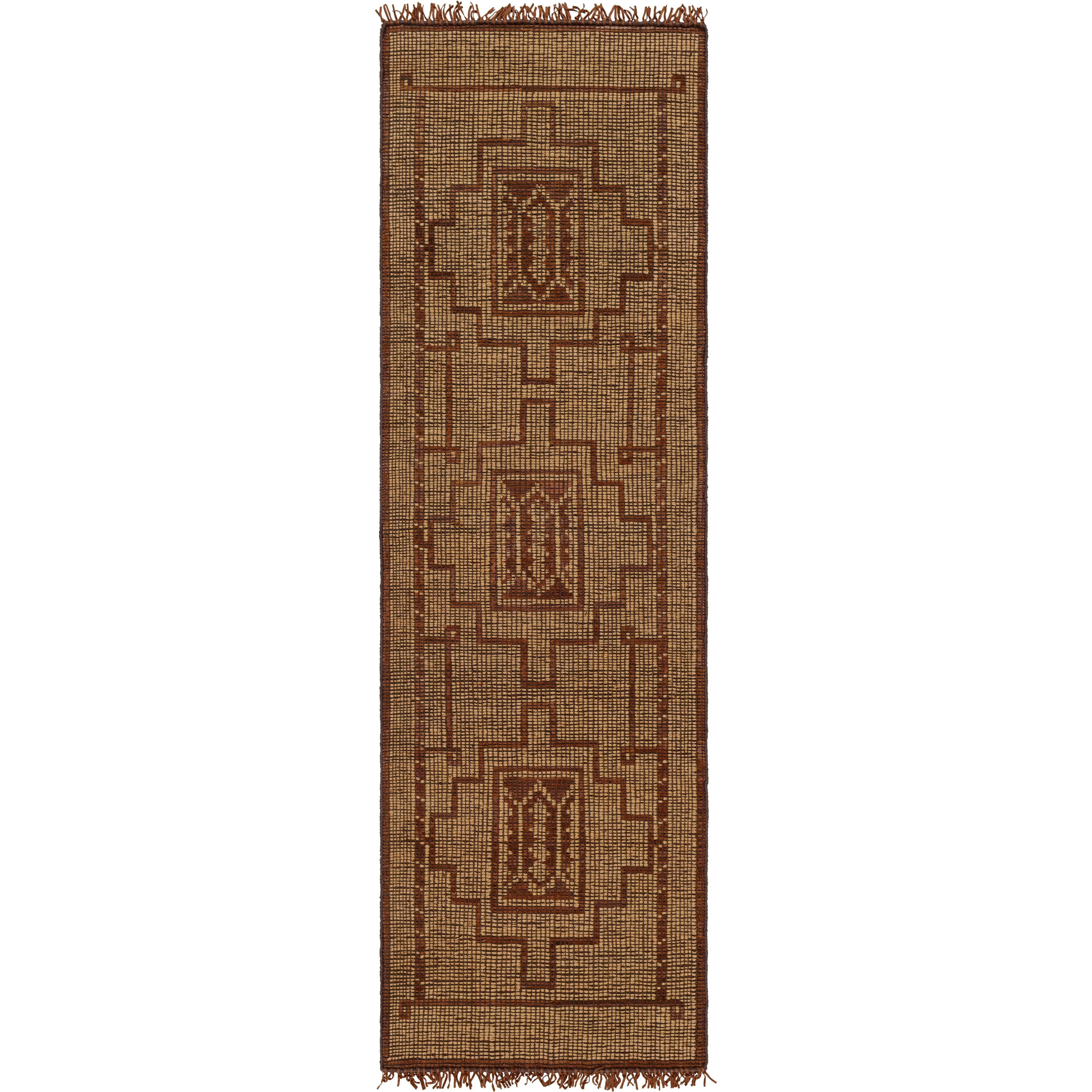 Featuring Touareg Medallion Rug by Surya at Amethyst Home. The Touareg Collection features compelling global inspired designs brimming with elegance and grace! The perfect addition for any home, these pieces will add eclectic charm to any room! The meticulously woven construction of these pieces boasts durability and will provide natural charm into your d.  Amethyst Home provides interior design, new home construction design consulting, vintage area rugs, and lighting in the Alpharetta metro area.