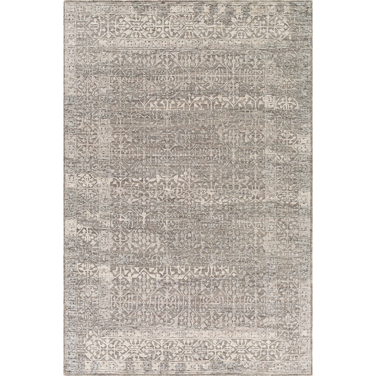 Tapis noué à la main argenté Tunus