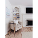 A piece we lovingly refer to as the "three legged-dog" to our clients, the Sullivan chair from Verellen is a beautiful statement piece from every angle. The 360 degree attention to detail makes it a striking piece in open concept spaces. This chair sits wonderfully for mounted televisions or with conversation and a glass of wine in the evening.  Select from Ash wood or Walnut legs.  33”w X 34”d x 28”/30”h