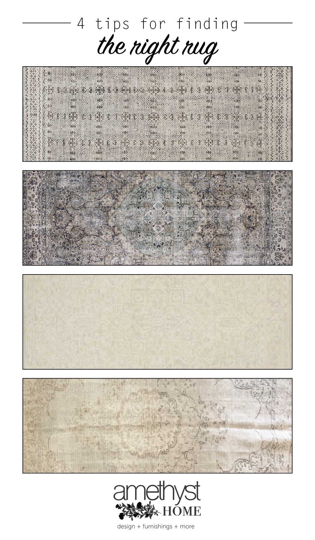 Add the Finishing Touch to Any Space with the Right Rug // 4 Characteristics to Look For