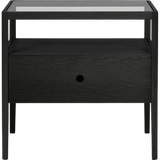 Spindle Bedside Table Oak Black | ready to ship!