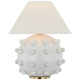 Linden Plaster White Medium Orb Table Lamp | ready to ship!