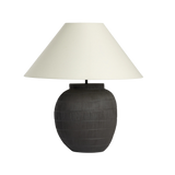 Lampe de table en lin ivoire Muji | prêt pour l'expédition!