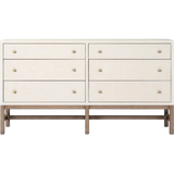 Fiona Ivory Painted Raffia 6 Drawer Dresser | ready to ship!