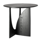 Table d'appoint géométrique en chêne - Noir | prêt pour l'expédition!