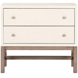 Fiona Ivory Painted Raffia Nightstand | shipping 11/28/2025