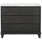 Odette White Statuario Marble Nightstand | shipping 12/25/2025