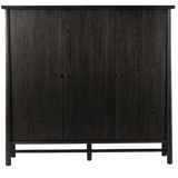 Renaud Charcoal Oak Veneer 3-Door Cabinet | shipping 12/15/2025