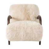 Sandro Champagne Mongolian Fur Chair | shipping 12/15/2025