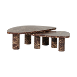Zion Merlot Marble Coffee Table Set | shipping 11/29/2025