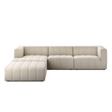 Langham Channeled 3-Piece Sectional - Crypton Nomad Snow