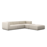 Langham Channeled 3-Piece Sectional - Crypton Nomad Snow