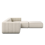 Langham Channeled 3-Piece Sectional - Crypton Nomad Snow