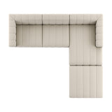 Langham Channeled 3-Piece Sectional - Crypton Nomad Snow