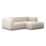 Langham Channeled 2-Piece Sectional - Crypton Nomad Snow