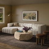 Langham Channeled 3-Piece Sectional - Crypton Nomad Snow