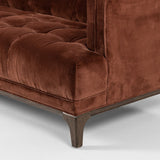 Chaise Dylan en Velours Rouille - Modèle de Sol