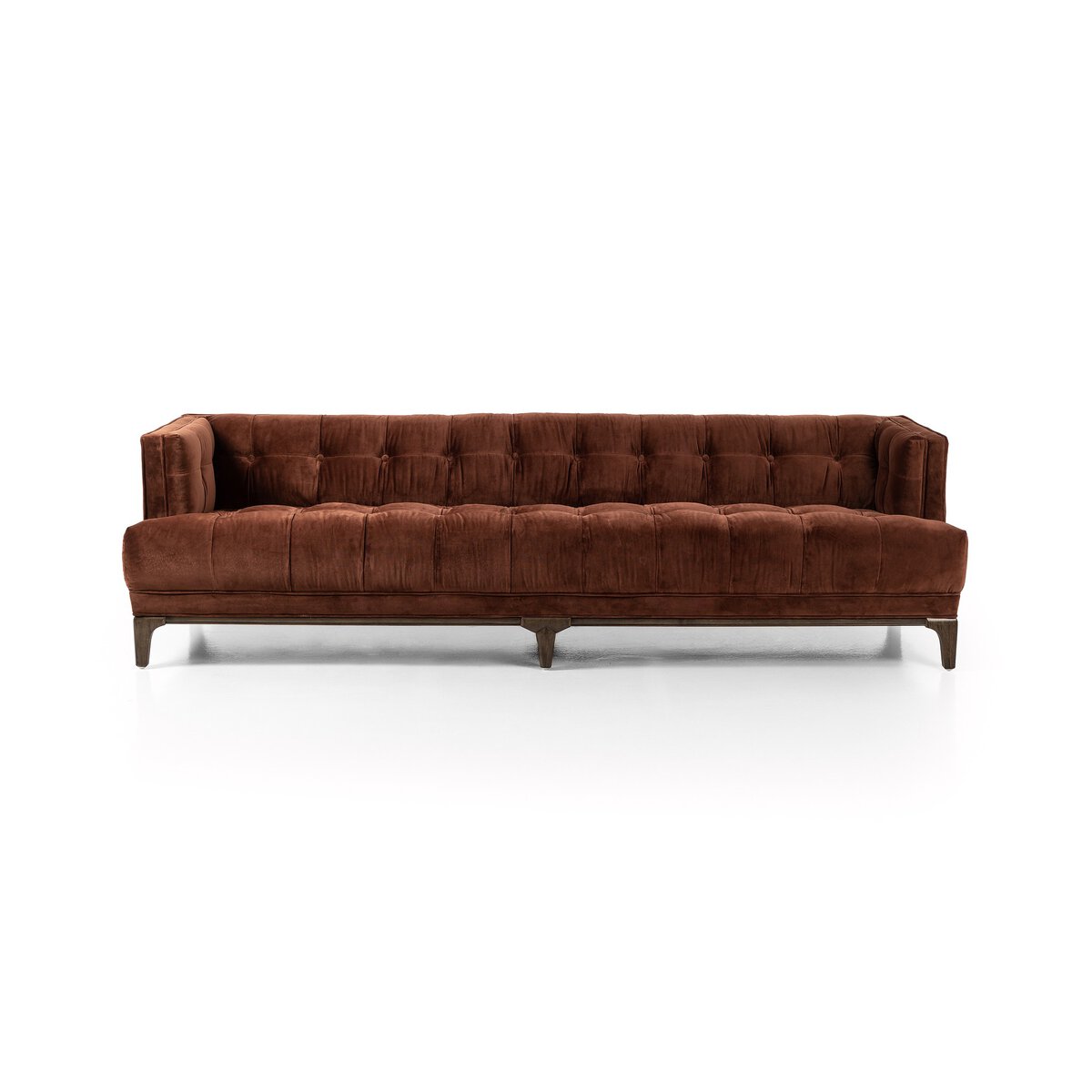 Chaise Dylan en Velours Rouille - Modèle de Sol