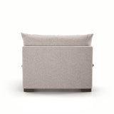 Featuring Westwood Sectional Pieces - Bayside Pebble by Four Hands at Amethyst Home. Meet the ultimate modular lounger. Knife edge cushioning is upholstered in a stone-colored high-performance fabric, perfect for modern living. Ottoman piece to matching sectional. Performance fabrics are specially created to withstand spills, stains, high traffic and wear,. Amethyst Home provides interior design, new home construction design consulting, vintage area rugs, and lighting in the Des Moines metro area.