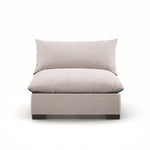 Featuring Westwood Sectional Pieces - Bayside Pebble by Four Hands at Amethyst Home. Meet the ultimate modular lounger. Knife edge cushioning is upholstered in a stone-colored high-performance fabric, perfect for modern living. Ottoman piece to matching sectional. Performance fabrics are specially created to withstand spills, stains, high traffic and wear, . Amethyst Home provides interior design, new home construction design consulting, vintage area rugs, and lighting in the Charlotte metro area.