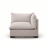 Featuring Westwood Sectional Pieces - Bayside Pebble by Four Hands at Amethyst Home. Meet the ultimate modular lounger. Knife edge cushioning is upholstered in a stone-colored high-performance fabric, perfect for modern living. Ottoman piece to matching sectional. Performance fabrics are specially created to withstand spills, stains, high traffic and wear, .  Amethyst Home provides interior design, new home construction design consulting, vintage area rugs, and lighting in the Monterey metro area.