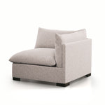 Featuring Westwood Sectional Pieces - Bayside Pebble by Four Hands at Amethyst Home. Meet the ultimate modular lounger. Knife edge cushioning is upholstered in a stone-colored high-performance fabric, perfect for modern living. Ottoman piece to matching sectional. Performance fabrics are specially created to withstand spills, stains, high traffic and wear, .  Amethyst Home provides interior design, new home construction design consulting, vintage area rugs, and lighting in the Monterey metro area.